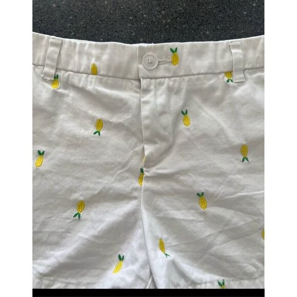Merona White Lemon Pattern Chino Casual Bottoms shorts size 10 - Picture 2 of 6
